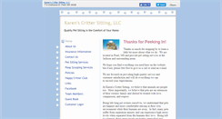 Desktop Screenshot of karenscrittersitting.com