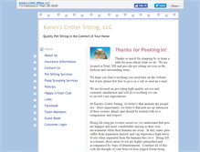 Tablet Screenshot of karenscrittersitting.com
